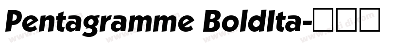 Pentagramme BoldIta字体转换